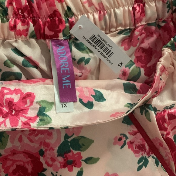 Adore Me| Sz 1X floral silk pajama pants - new with tags - Picture 3 of 4